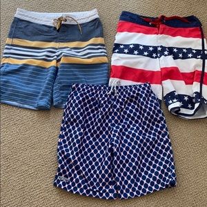 Lots of 3 size 27/28 inch waist swimsuits